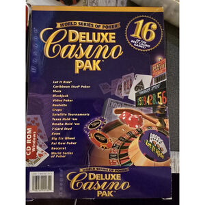 Vintage Deluxe Casino Pak PC CD-ROM Works on Windows 95 In EUC